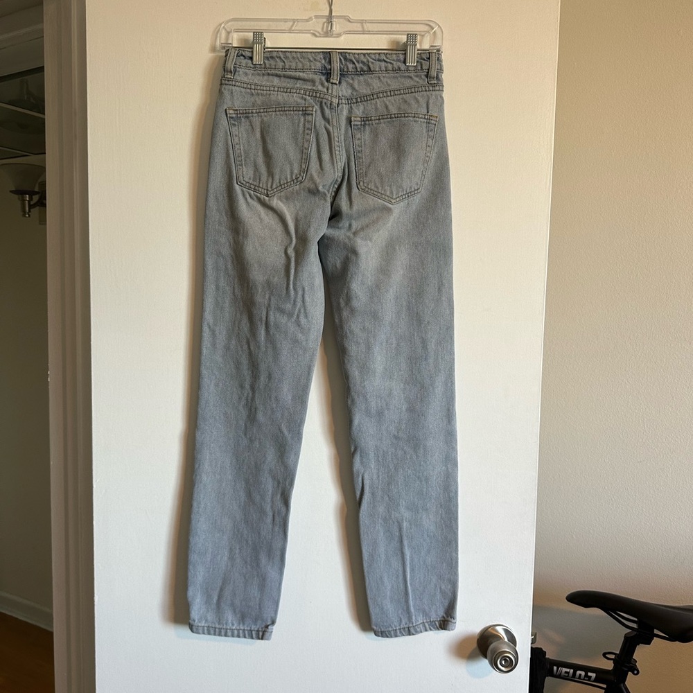 Princess Polly Classic Lightwash Blue Straight Leg Denim Jeans size 2 EUC - Picture 4 of 9